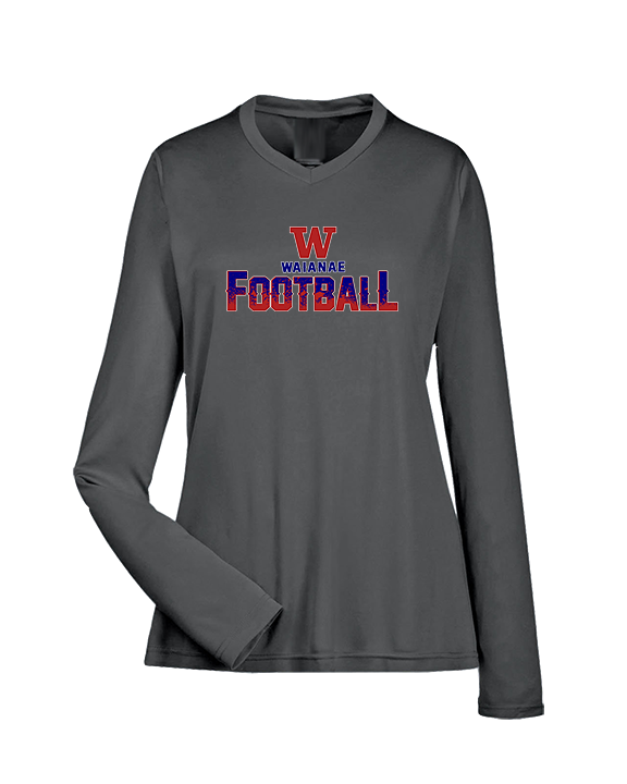 Waianae HS Football Splatter - Womens Performance Longsleeve