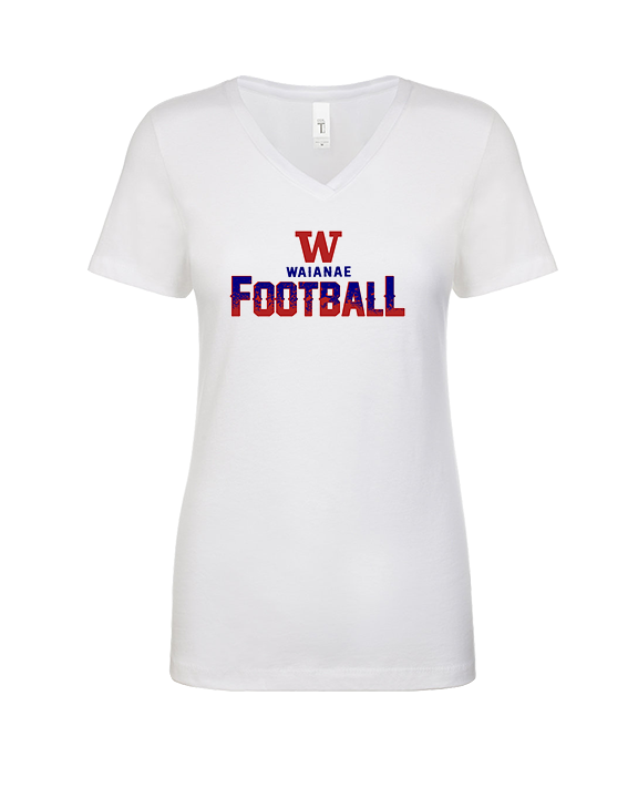 Waianae HS Football Splatter - Womens Vneck