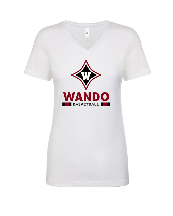 Wando HS Girls Basketball Stacked - Womens Vneck