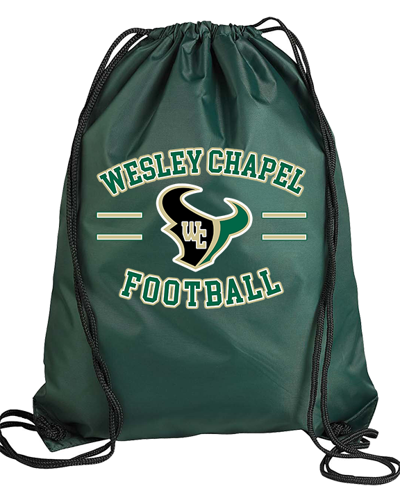 Wesley Chapel Bulls Football Curve 2 - Drawstring Bag