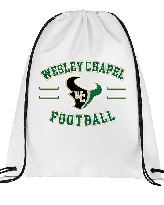 Wesley Chapel Bulls Football Curve 2 - Drawstring Bag