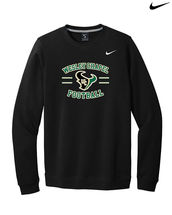 Wesley Chapel Bulls Football Curve 2 - Mens Nike Crewneck