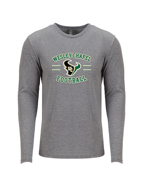 Wesley Chapel Bulls Football Curve 2 - Tri-Blend Long Sleeve