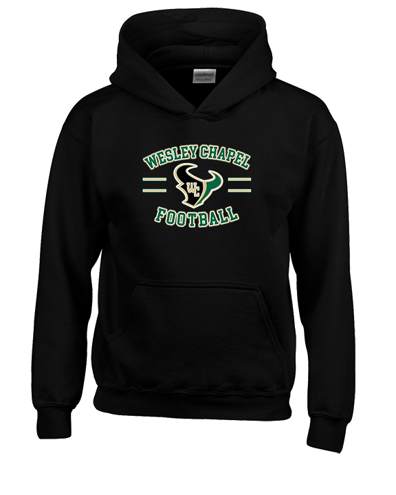 Wesley Chapel Bulls Football Curve 2 - Youth Hoodie