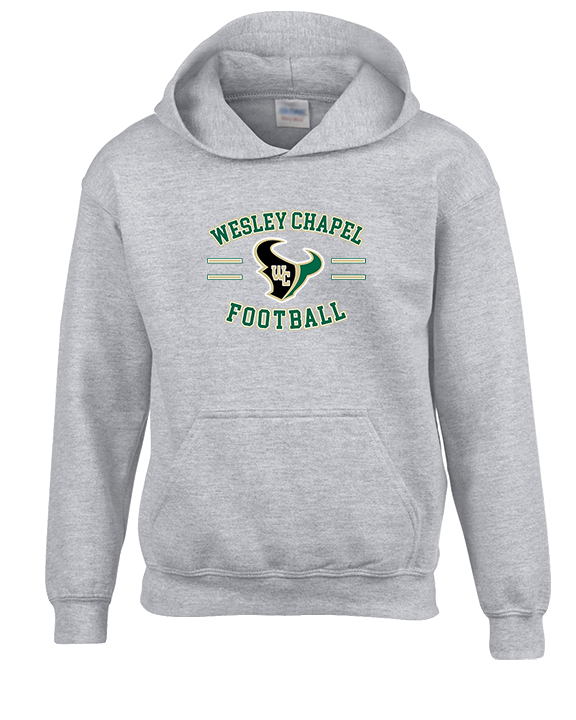 Wesley Chapel Bulls Football Curve 2 - Youth Hoodie