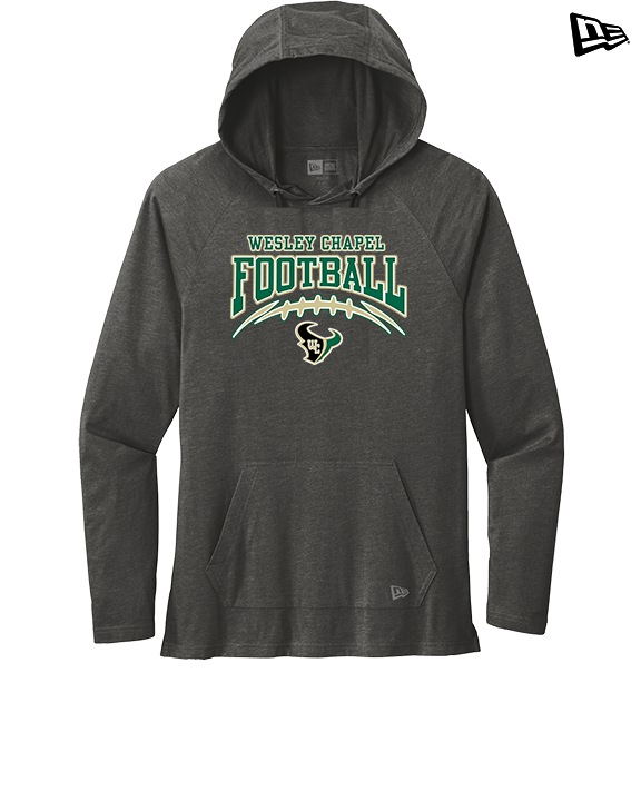 Wesley Chapel Bulls Football Football 2 - New Era Tri-Blend Hoodie