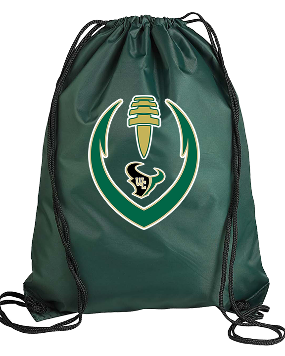 Wesley Chapel Bulls Football Full Football - Drawstring Bag