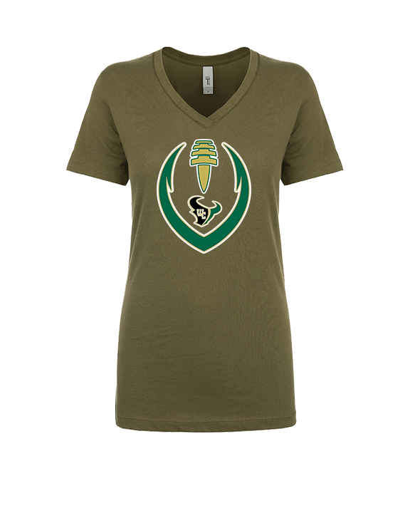 Wesley Chapel Bulls Football Full Football - Womens Vneck