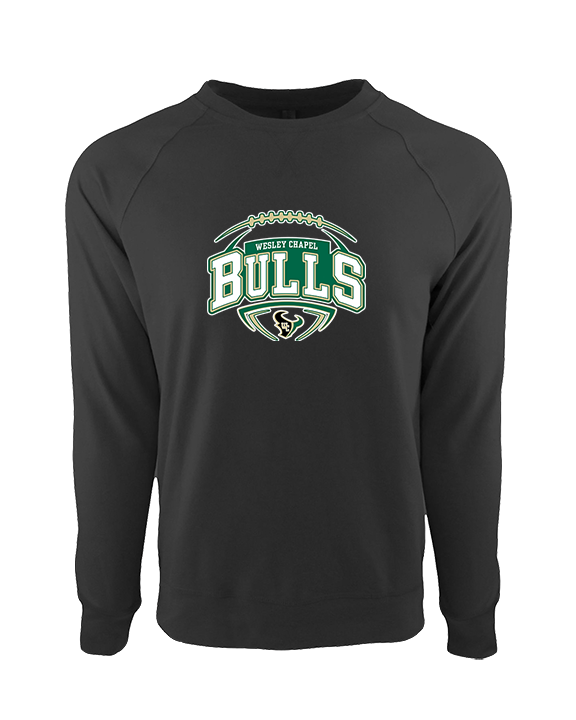 Wesley Chapel Bulls Football Toss 2 - Crewneck Sweatshirt