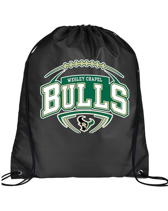 Wesley Chapel Bulls Football Toss 2 - Drawstring Bag