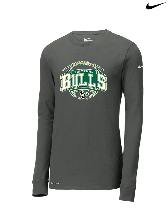 Wesley Chapel Bulls Football Toss 2 - Mens Nike Longsleeve