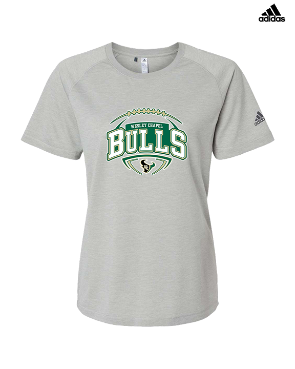 Wesley Chapel Bulls Football Toss 2 - Womens Adidas Performance Shirt