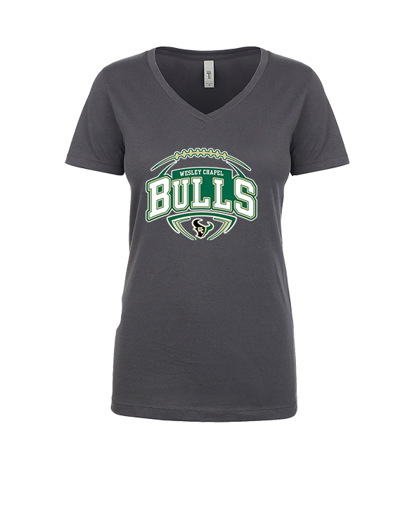 Wesley Chapel Bulls Football Toss 2 - Womens Vneck