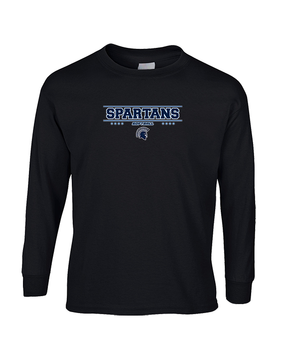 West Bend West HS Softball Border - Cotton Longsleeve