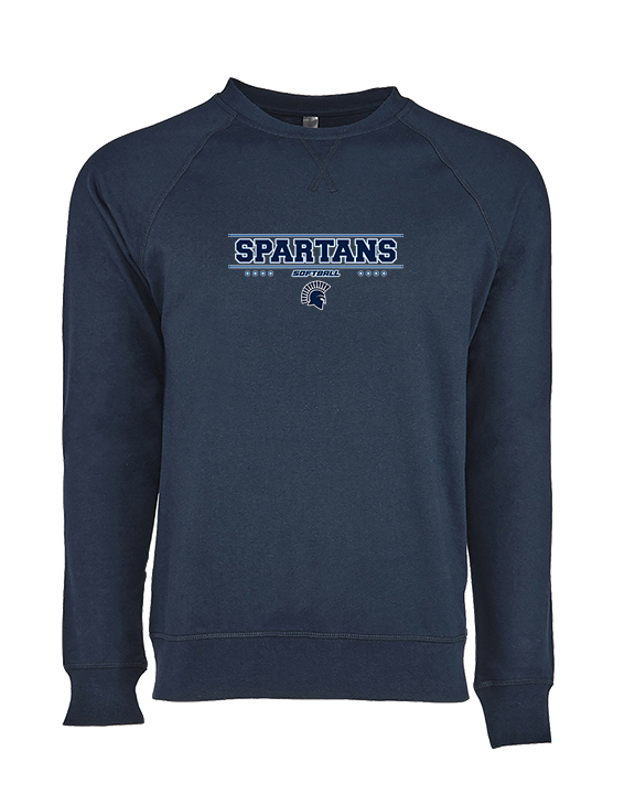West Bend West HS Softball Border - Crewneck Sweatshirt