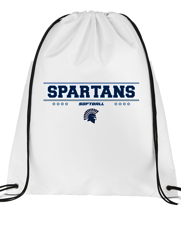 West Bend West HS Softball Border - Drawstring Bag
