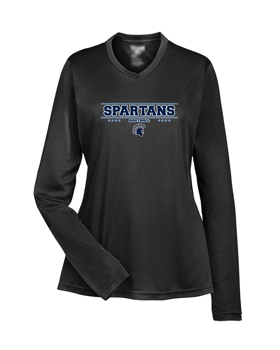 West Bend West HS Softball Border - Womens Performance Longsleeve