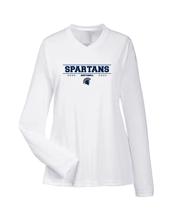 West Bend West HS Softball Border - Womens Performance Longsleeve