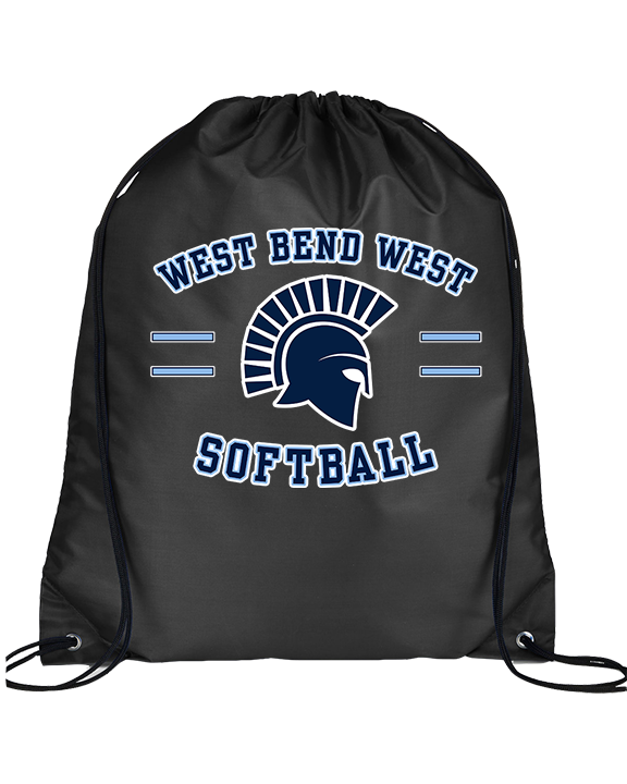 West Bend West HS Softball Curve 2 - Drawstring Bag