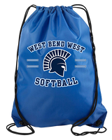 West Bend West HS Softball Curve 2 - Drawstring Bag