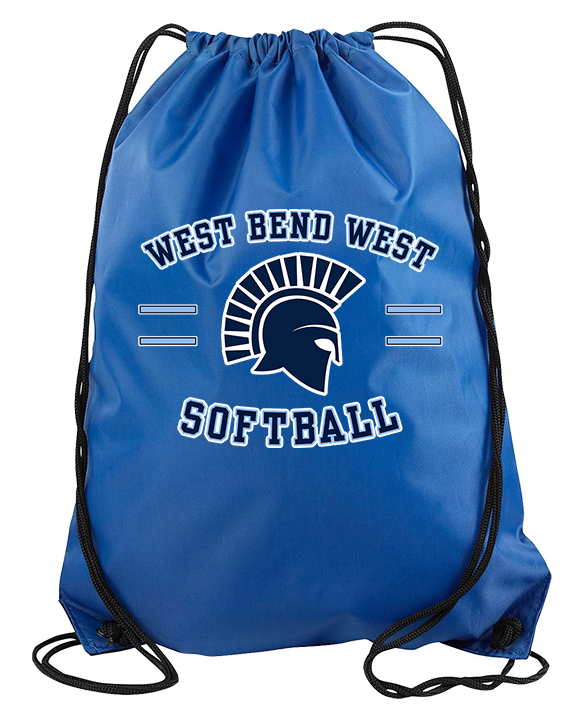 West Bend West HS Softball Curve 2 - Drawstring Bag