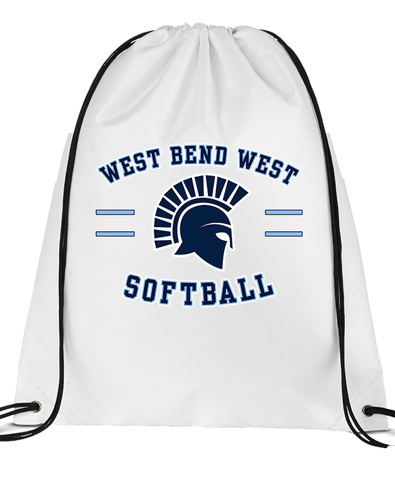 West Bend West HS Softball Curve 2 - Drawstring Bag