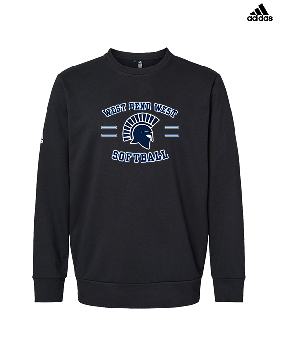 West Bend West HS Softball Curve 2 - Mens Adidas Crewneck