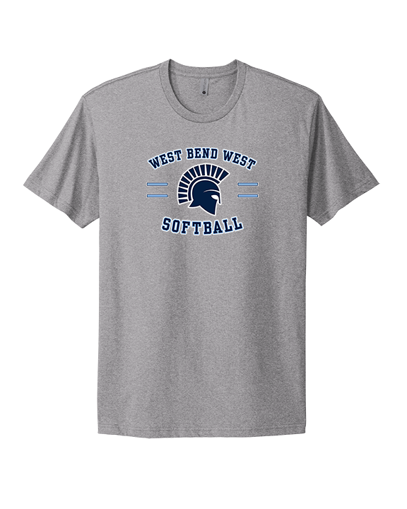 West Bend West HS Softball Curve 2 - Mens Select Cotton T-Shirt