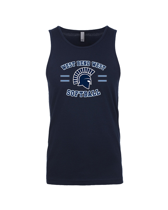 West Bend West HS Softball Curve 2 - Tank Top