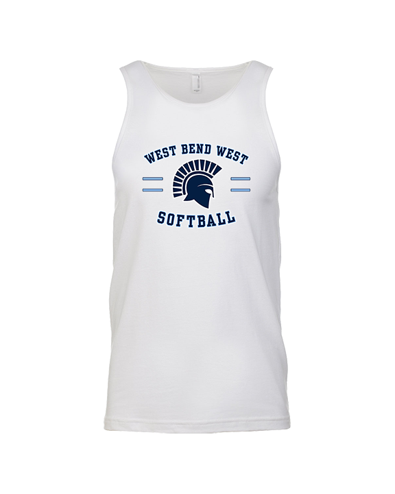 West Bend West HS Softball Curve 2 - Tank Top