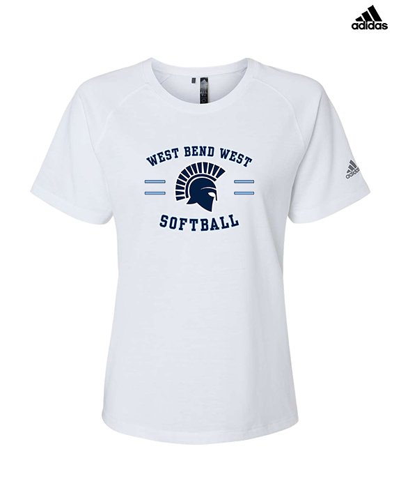 West Bend West HS Softball Curve 2 - Womens Adidas Performance Shirt