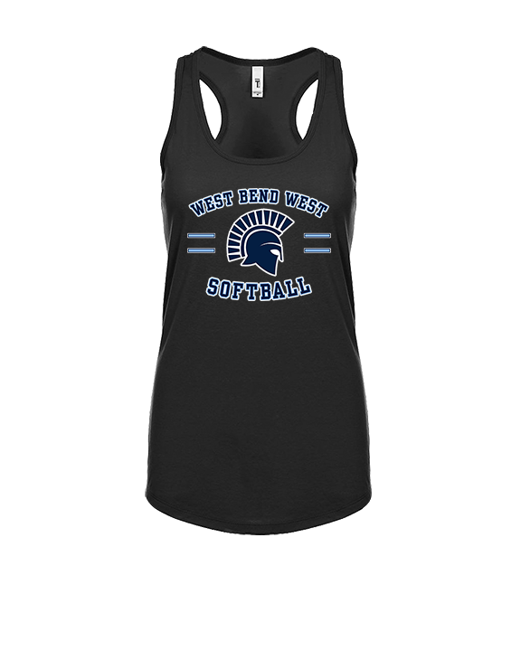 West Bend West HS Softball Curve 2 - Womens Tank Top