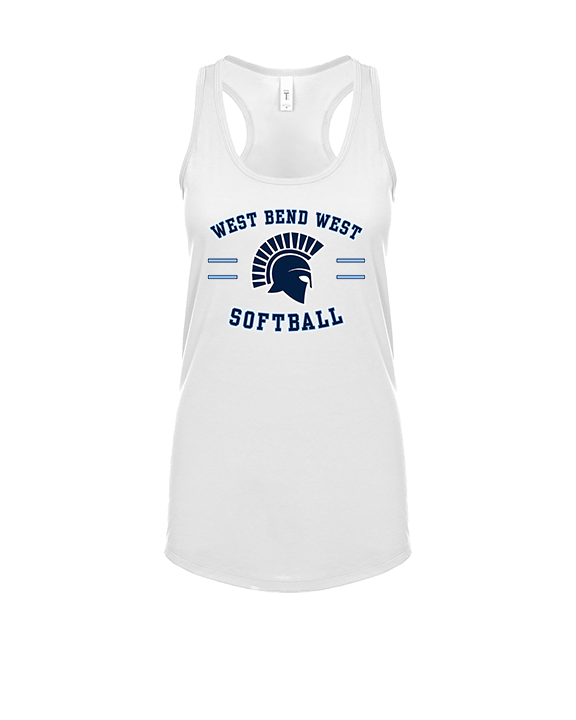 West Bend West HS Softball Curve 2 - Womens Tank Top