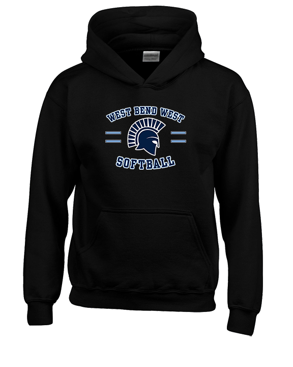 West Bend West HS Softball Curve 2 - Youth Hoodie