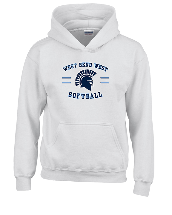West Bend West HS Softball Curve 2 - Youth Hoodie