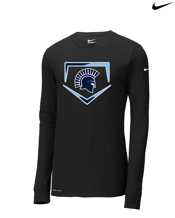 West Bend West HS Softball Plate - Mens Nike Longsleeve