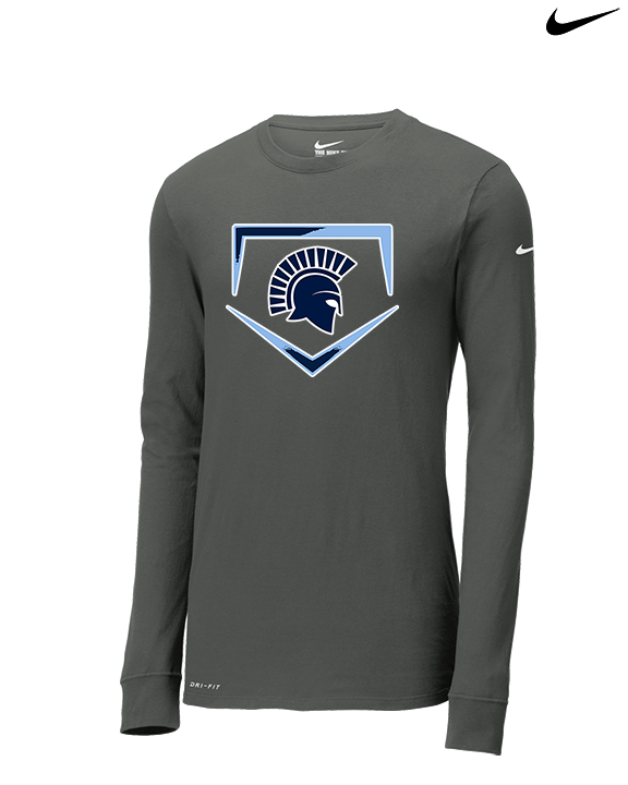 West Bend West HS Softball Plate - Mens Nike Longsleeve