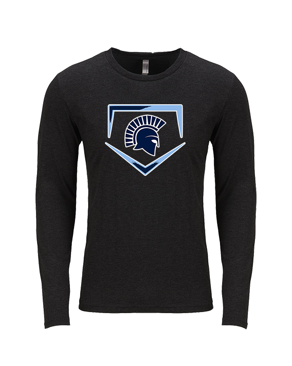 West Bend West HS Softball Plate - Tri-Blend Long Sleeve