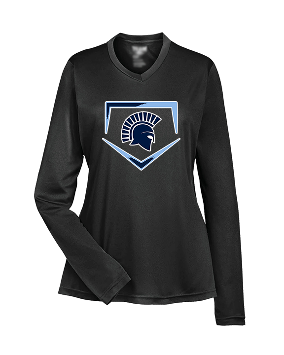 West Bend West HS Softball Plate - Womens Performance Longsleeve