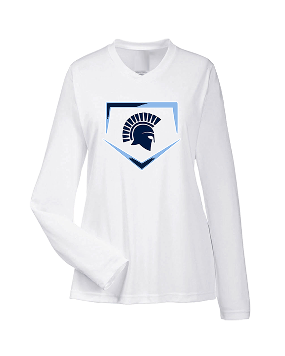 West Bend West HS Softball Plate - Womens Performance Longsleeve