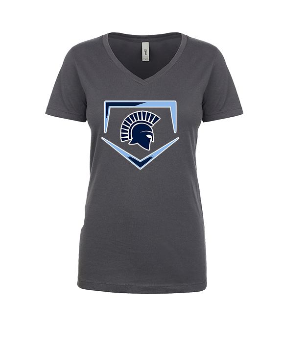 West Bend West HS Softball Plate - Womens Vneck