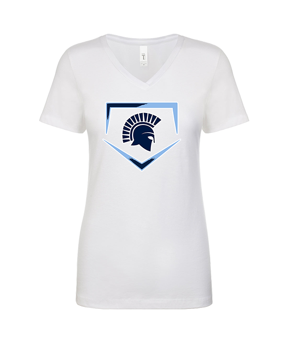 West Bend West HS Softball Plate - Womens Vneck
