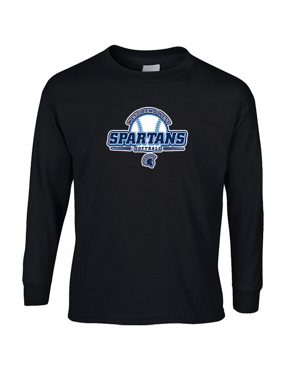 West Bend West HS Softball Primary Logo - Cotton Longsleeve