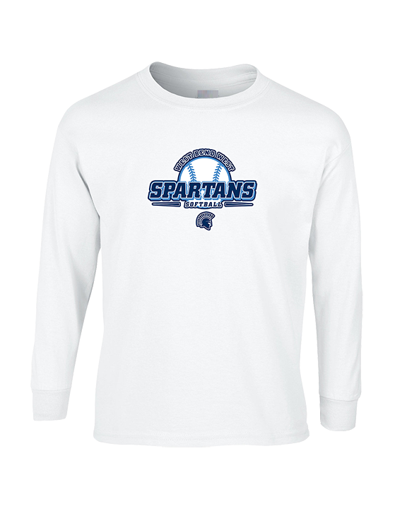 West Bend West HS Softball Primary Logo - Cotton Longsleeve