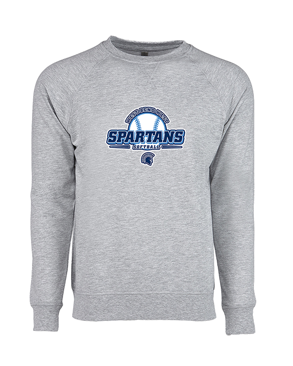 West Bend West HS Softball Primary Logo - Crewneck Sweatshirt