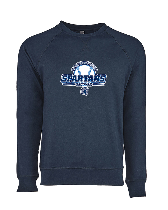 West Bend West HS Softball Primary Logo - Crewneck Sweatshirt