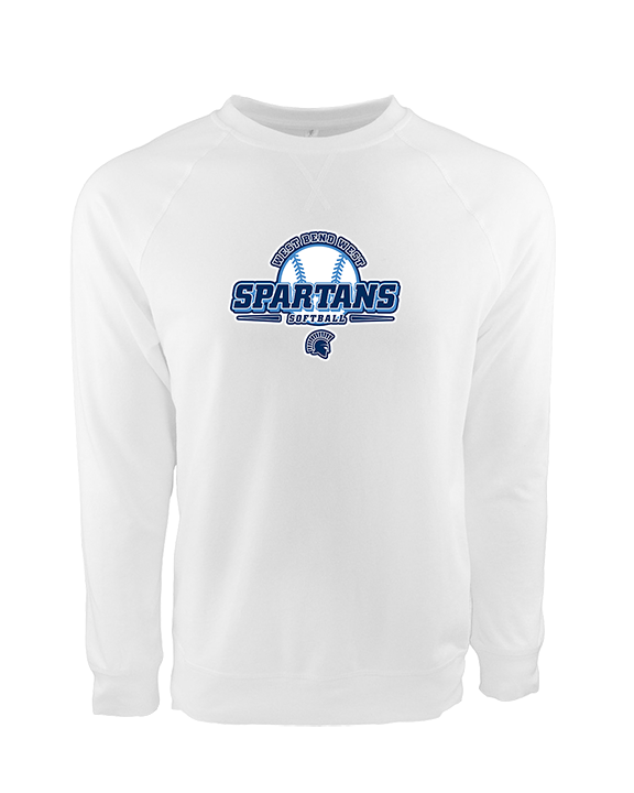 West Bend West HS Softball Primary Logo - Crewneck Sweatshirt