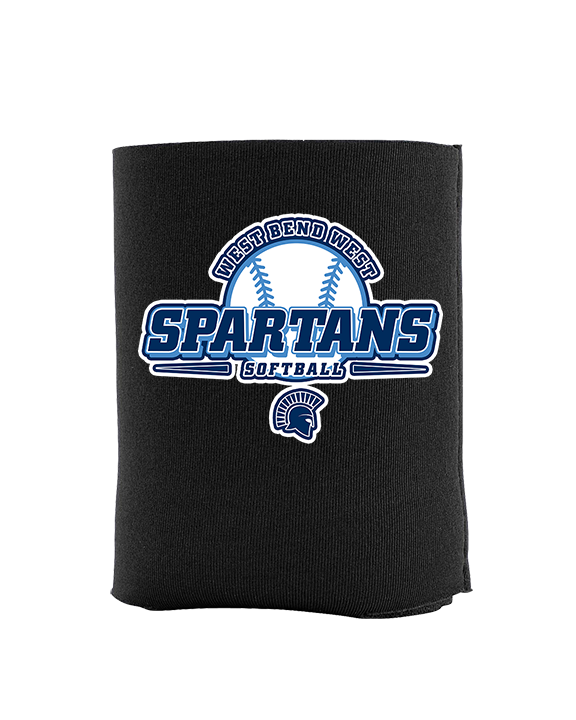 West Bend West HS Softball Primary Logo - Koozie