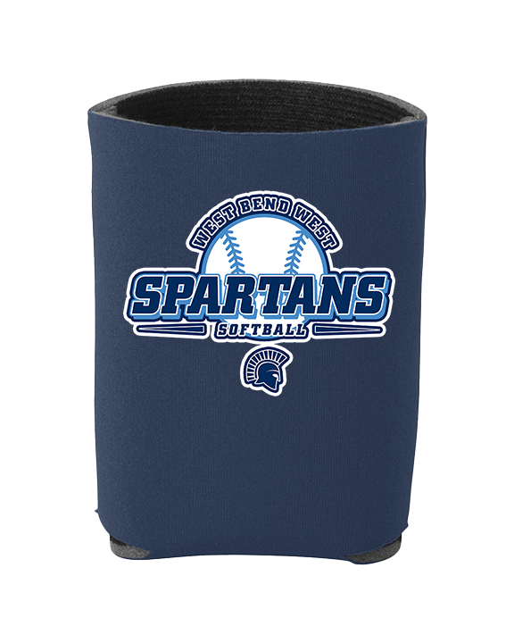West Bend West HS Softball Primary Logo - Koozie