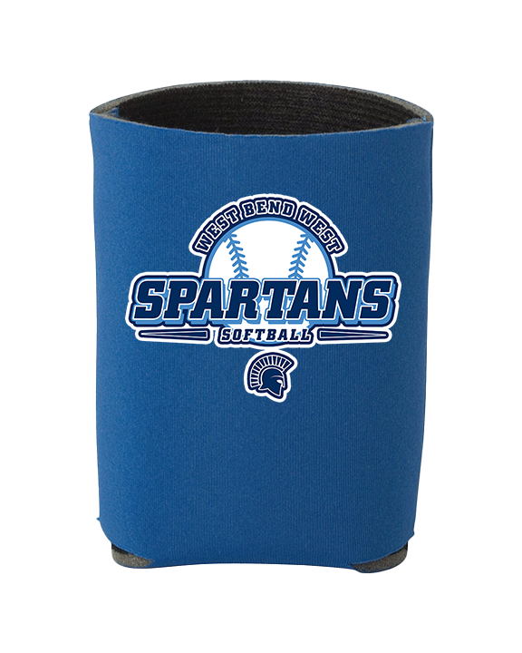 West Bend West HS Softball Primary Logo - Koozie